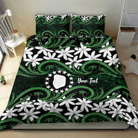 Personalised Cook Islands Mitiaro Bedding Set Tiare Maori Polynesian Waves Tattoo