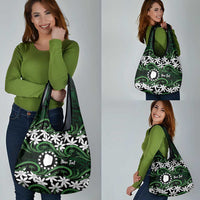 Personalised Cook Islands Mitiaro Grocery Bag Tiare Maori Polynesian Waves Tattoo