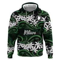 Personalised Cook Islands Mitiaro Hoodie Tiare Maori Polynesian Waves Tattoo