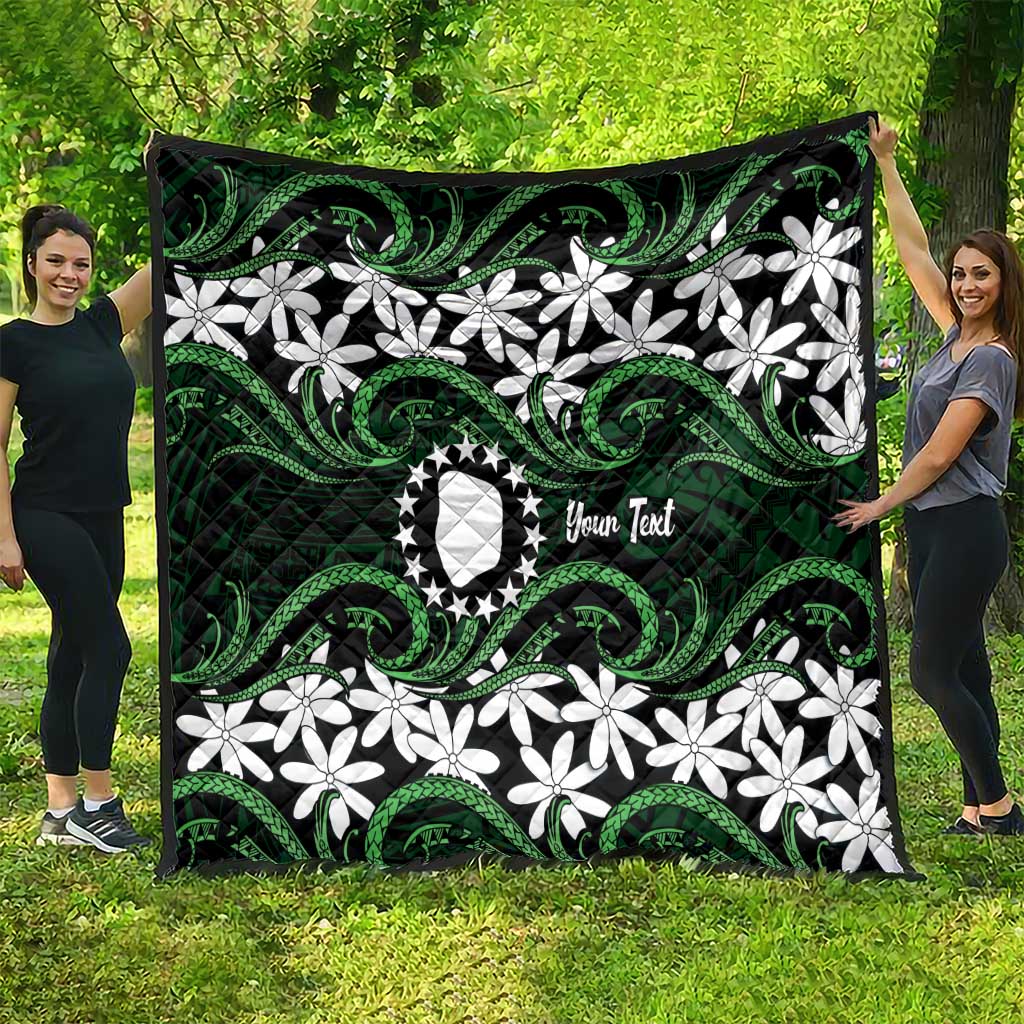 Personalised Cook Islands Mitiaro Quilt Tiare Maori Polynesian Waves Tattoo