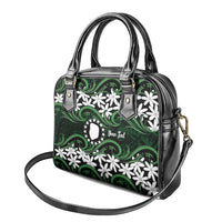 Personalised Cook Islands Mitiaro Shoulder Handbag Tiare Maori Polynesian Waves Tattoo
