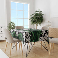 Personalised Cook Islands Mitiaro Tablecloth Tiare Maori Polynesian Waves Tattoo