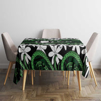 Personalised Cook Islands Mitiaro Tablecloth Tiare Maori Polynesian Waves Tattoo