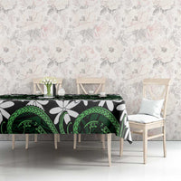Personalised Cook Islands Mitiaro Tablecloth Tiare Maori Polynesian Waves Tattoo
