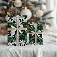 Personalised Cook Islands Mitiaro Wrapping Paper Tiare Maori Polynesian Waves Tattoo