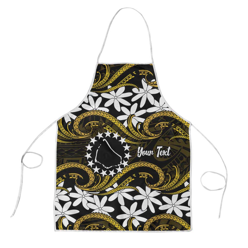 Personalised Cook Islands Manihiki Apron Tiare Maori Polynesian Waves Tattoo LT14 Gold - Polynesian Pride