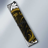 Personalised Cook Islands Manihiki Auto Sun Shade Tiare Maori Polynesian Waves Tattoo LT14 - Polynesian Pride