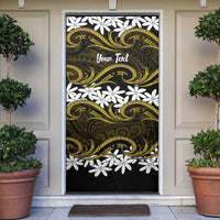 Personalised Cook Islands Manihiki Door Cover Tiare Maori Polynesian Waves Tattoo