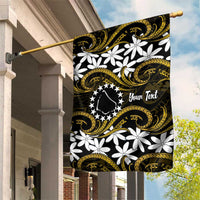 Personalised Cook Islands Manihiki Garden Flag Tiare Maori Polynesian Waves Tattoo