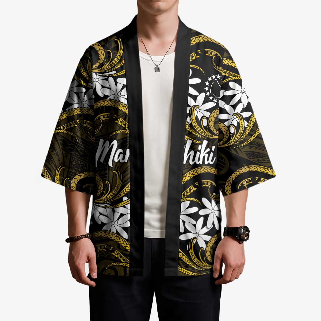 Personalised Cook Islands Manihiki Kimono Tiare Maori Polynesian Waves Tattoo