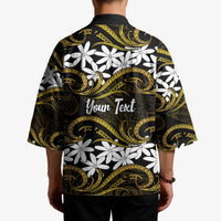 Personalised Cook Islands Manihiki Kimono Tiare Maori Polynesian Waves Tattoo