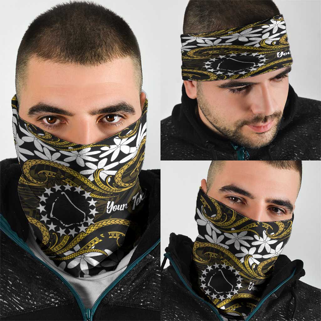 Personalised Cook Islands Manihiki Neck Gaiter Tiare Maori Polynesian Waves Tattoo LT14 - Polynesian Pride