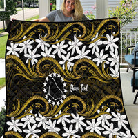 Personalised Cook Islands Manihiki Quilt Tiare Maori Polynesian Waves Tattoo