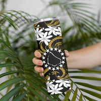 Personalised Cook Islands Manihiki Skinny Tumbler Tiare Maori Polynesian Waves Tattoo LT14 - Polynesian Pride