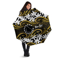 Personalised Cook Islands Manihiki Umbrella Tiare Maori Polynesian Waves Tattoo