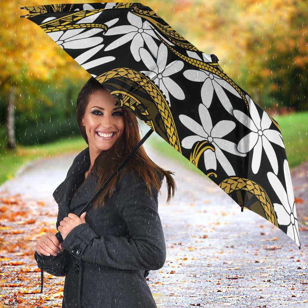 Personalised Cook Islands Manihiki Umbrella Tiare Maori Polynesian Waves Tattoo