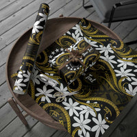 Personalised Cook Islands Manihiki Wrapping Paper Tiare Maori Polynesian Waves Tattoo