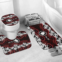 Personalised Cook Islands Atiu Enuamanu Bathroom Set Tiare Maori Polynesian Waves Tattoo