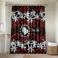 Personalised Cook Islands Atiu Enuamanu Bathroom Set Tiare Maori Polynesian Waves Tattoo