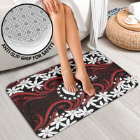Personalised Cook Islands Atiu Enuamanu Bathroom Set Tiare Maori Polynesian Waves Tattoo