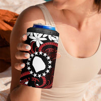 Personalised Cook Islands Atiu Enuamanu 4 in 1 Can Cooler Tumbler Tiare Maori Polynesian Waves Tattoo LT14 - Polynesian Pride