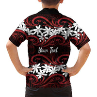 Personalised Cook Islands Atiu Enuamanu Family Matching Puletasi and Hawaiian Shirt Tiare Maori Polynesian Waves Tattoo LT14 - Polynesian Pride