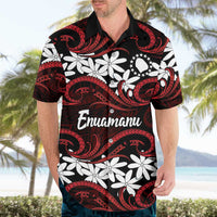 Personalised Cook Islands Atiu Enuamanu Hawaiian Shirt Tiare Maori Polynesian Waves Tattoo LT14 - Polynesian Pride