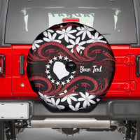 Personalised Cook Islands Atiu Enuamanu Spare Tire Cover Tiare Maori Polynesian Waves Tattoo LT14 - Polynesian Pride