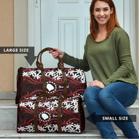 Personalised Cook Islands Atiu Enuamanu Travel Bag Tiare Maori Polynesian Waves Tattoo LT14 - Polynesian Pride