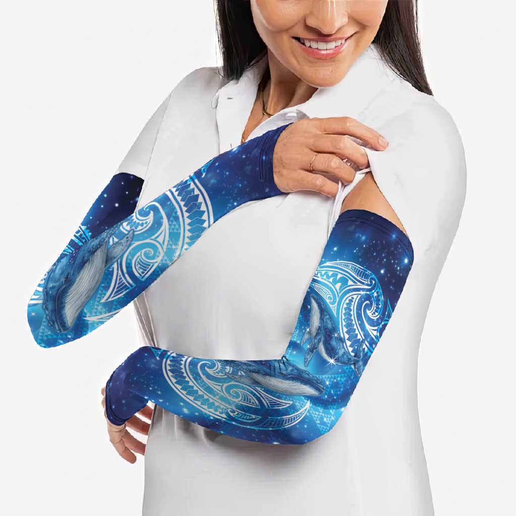 New Zealand Humpback Whale Matariki Arm Sleeves Maori New Year Taniko Niho Taniwha LT14 - Polynesian Pride