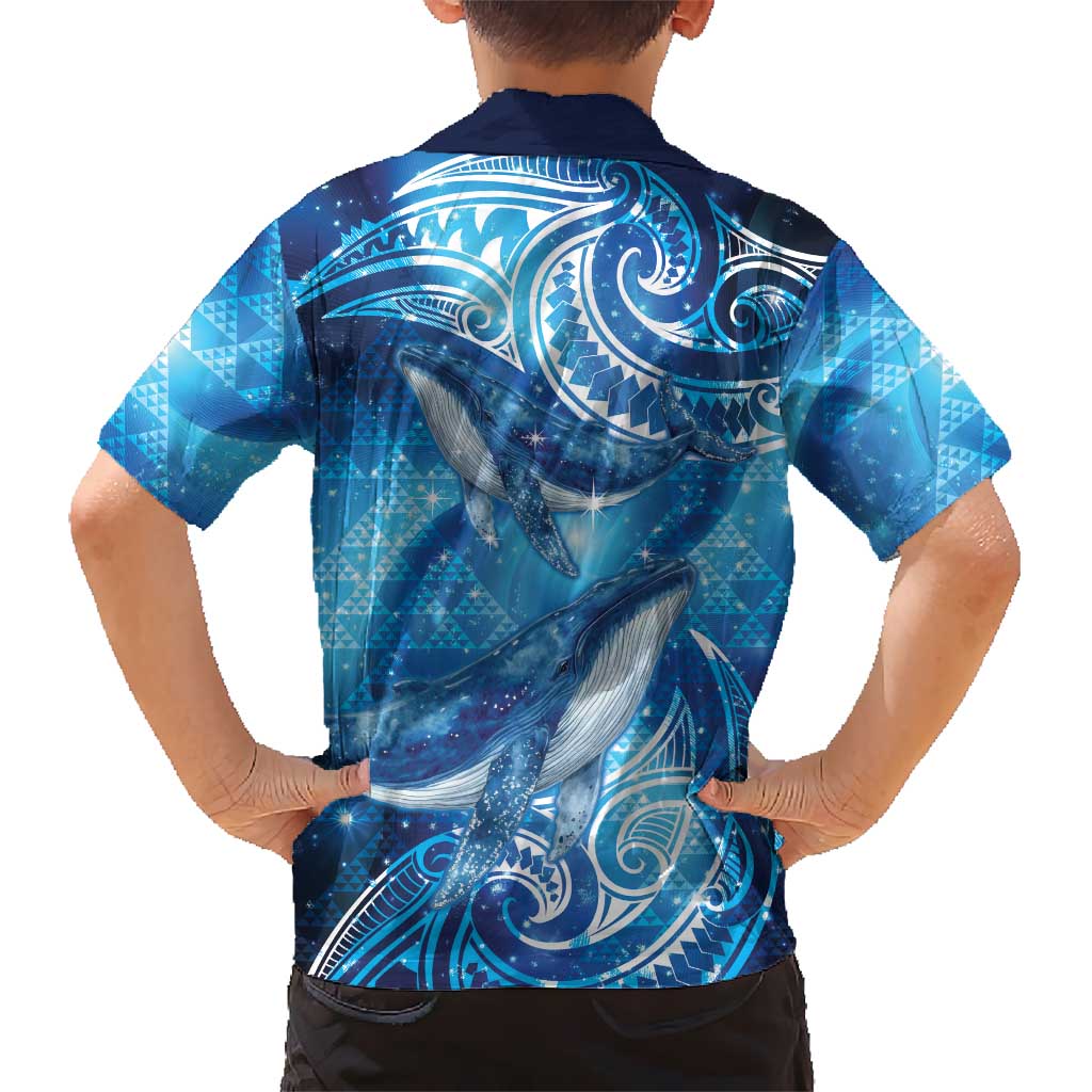 New Zealand Humpback Whale Matariki Family Matching Summer Maxi Dress and Hawaiian Shirt Maori New Year Taniko Niho Taniwha LT14 - Polynesian Pride