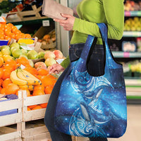 New Zealand Humpback Whale Matariki Grocery Bag Maori New Year Taniko Niho Taniwha LT14 - Polynesian Pride