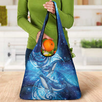 New Zealand Humpback Whale Matariki Grocery Bag Maori New Year Taniko Niho Taniwha LT14 - Polynesian Pride