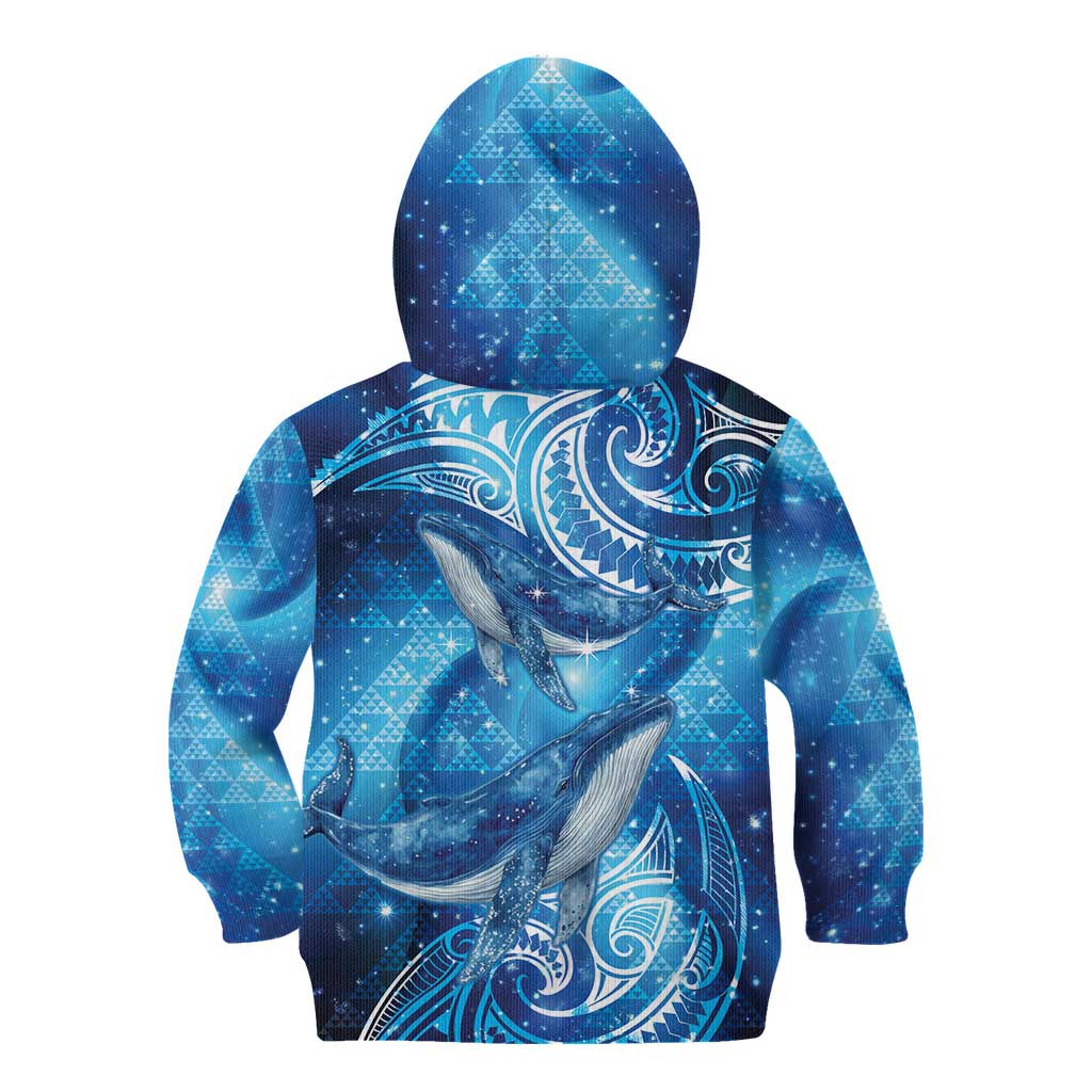 New Zealand Humpback Whale Matariki Kid Hoodie Maori New Year Taniko Niho Taniwha LT14 - Polynesian Pride