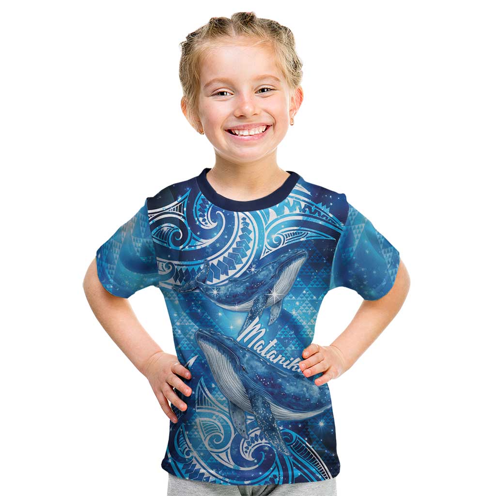 New Zealand Humpback Whale Matariki Kid T Shirt Maori New Year Taniko Niho Taniwha