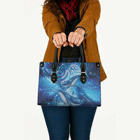 New Zealand Humpback Whale Matariki Leather Bag Maori New Year Taniko Niho Taniwha