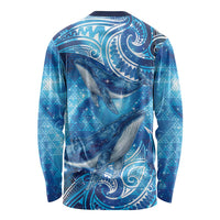 New Zealand Humpback Whale Matariki Long Sleeve Shirt Maori New Year Taniko Niho Taniwha LT14 - Polynesian Pride