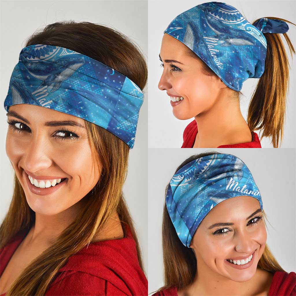 New Zealand Humpback Whale Matariki Neck Gaiter Maori New Year Taniko Niho Taniwha LT14 - Polynesian Pride