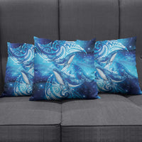 New Zealand Humpback Whale Matariki Pillow Cover Maori New Year Taniko Niho Taniwha LT14 - Polynesian Pride