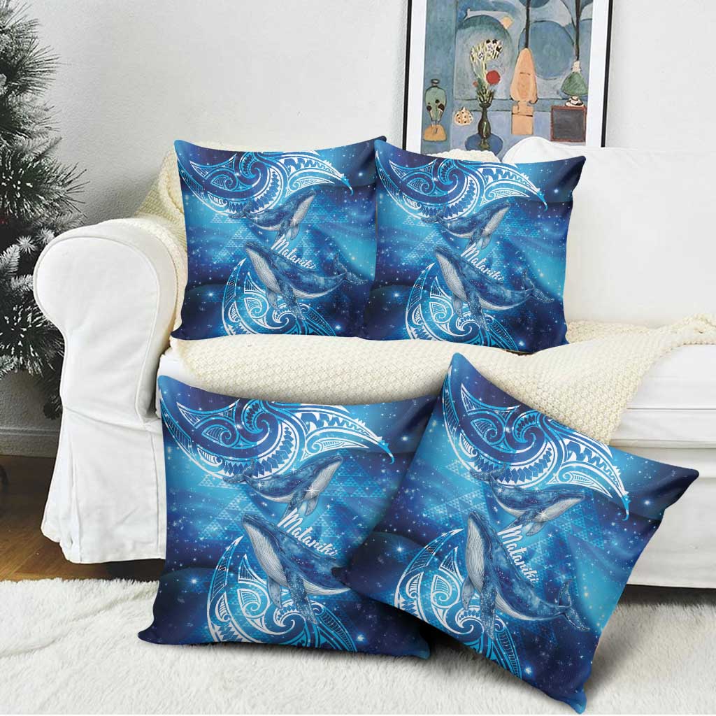 New Zealand Humpback Whale Matariki Pillow Cover Maori New Year Taniko Niho Taniwha LT14 - Polynesian Pride
