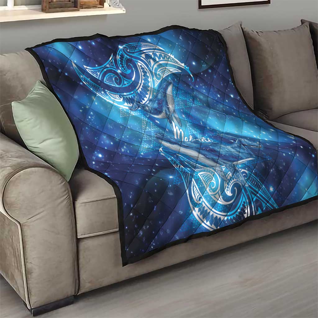 New Zealand Humpback Whale Matariki Quilt Maori New Year Taniko Niho Taniwha