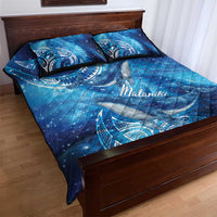 New Zealand Humpback Whale Matariki Quilt Bed Set Maori New Year Taniko Niho Taniwha