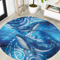 New Zealand Humpback Whale Matariki Round Carpet Maori New Year Taniko Niho Taniwha