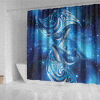 New Zealand Humpback Whale Matariki Shower Curtain Maori New Year Taniko Niho Taniwha LT14 - Polynesian Pride