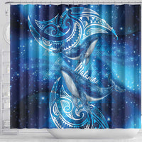 New Zealand Humpback Whale Matariki Shower Curtain Maori New Year Taniko Niho Taniwha LT14 - Polynesian Pride