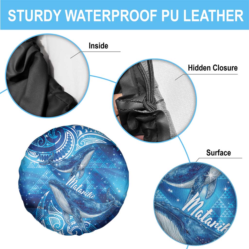 New Zealand Humpback Whale Matariki Spare Tire Cover Maori New Year Taniko Niho Taniwha LT14 - Polynesian Pride