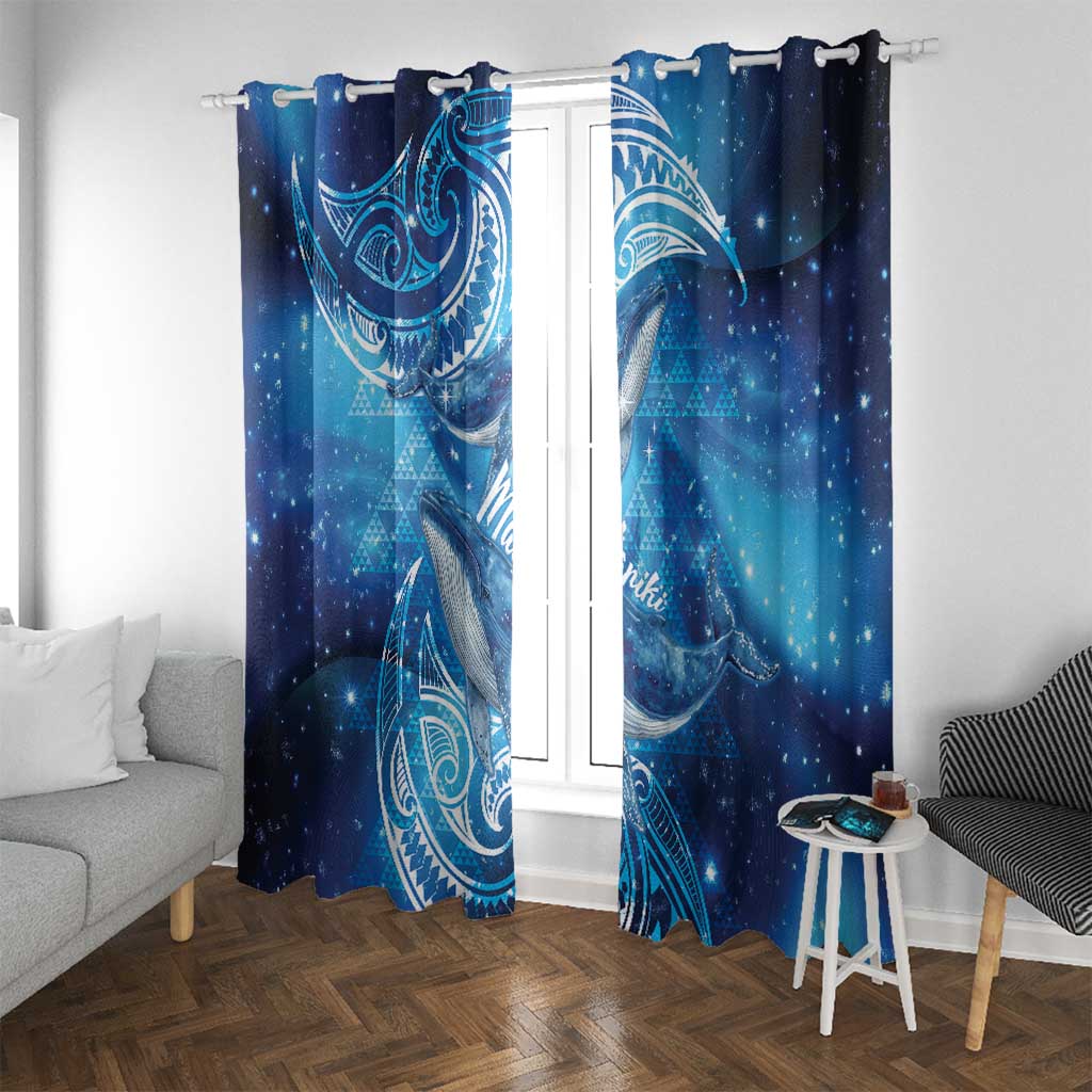 New Zealand Humpback Whale Matariki Window Curtain Maori New Year Taniko Niho Taniwha