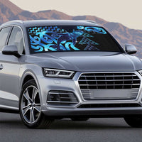 Humpback Whale Matariki New Zealand Auto Sun Shade NZ Maori Paikea Poutama Luxury Blue LT14 - Polynesian Pride