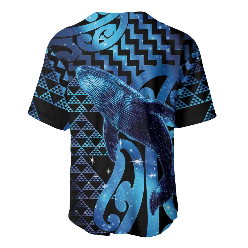 Humpback Whale Matariki New Zealand Baseball Jersey NZ Maori Paikea Poutama Luxury Blue LT14 - Polynesian Pride