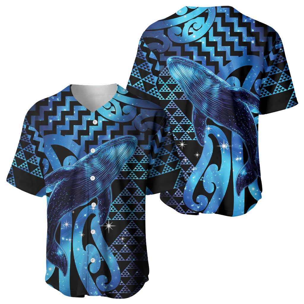 Humpback Whale Matariki New Zealand Baseball Jersey NZ Maori Paikea Poutama Luxury Blue LT14 - Polynesian Pride